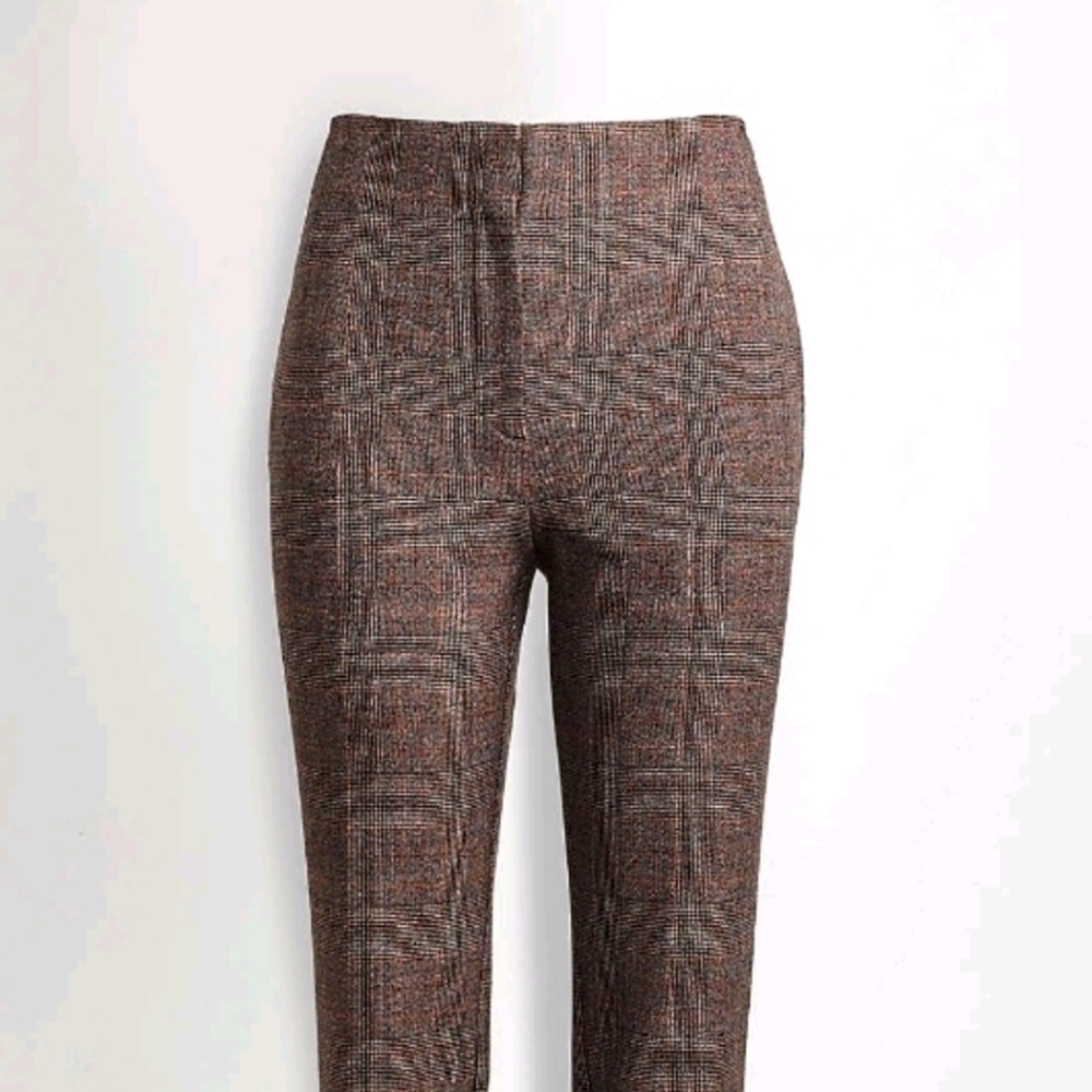 Plaid High Waist Pants NWOT